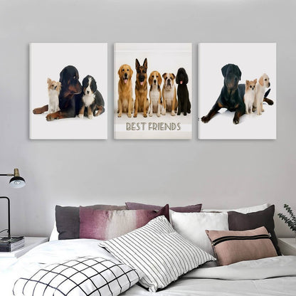 Vertical Multicolor Framed Wall Art-4:5 Aspect Ratio-BEST FRIENDS