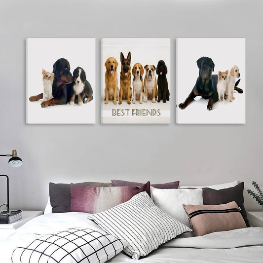 Vertical Multicolor Framed Wall Art-4:5 Aspect Ratio-BEST FRIENDS