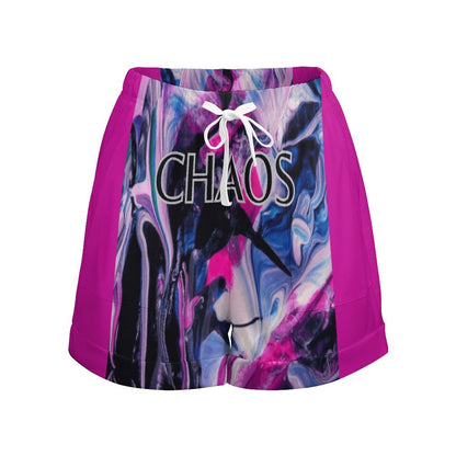 CHAOS Loose High Waisted Shorts (pink)-SMALL-3XL