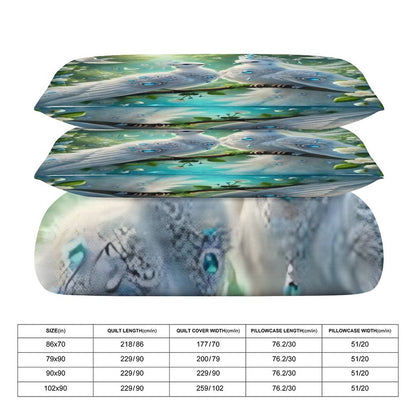 3-Piece Bedding Set-86"×70"/ 218×177cm (Dual-sideded Printing)