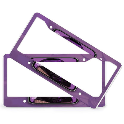 License Plate Frames with 4 Round Holes (1 Pair)