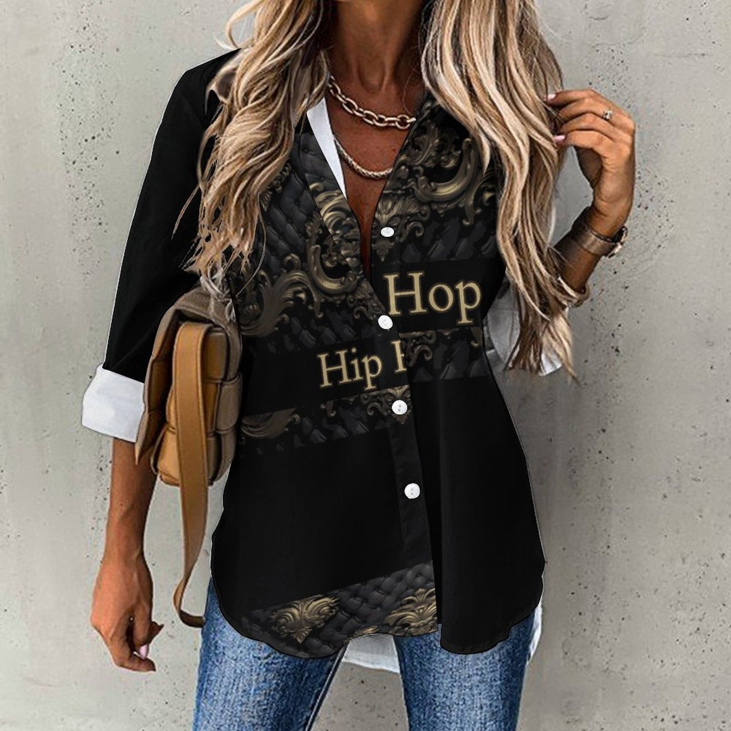 Women's Irregular Shirt B648 (All-Over Printing)