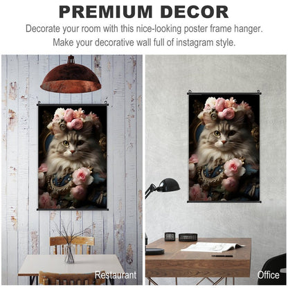 Canvas Hanging Poster with Scrolls-16"x24"/ 40x60cm-FLOWER CAT