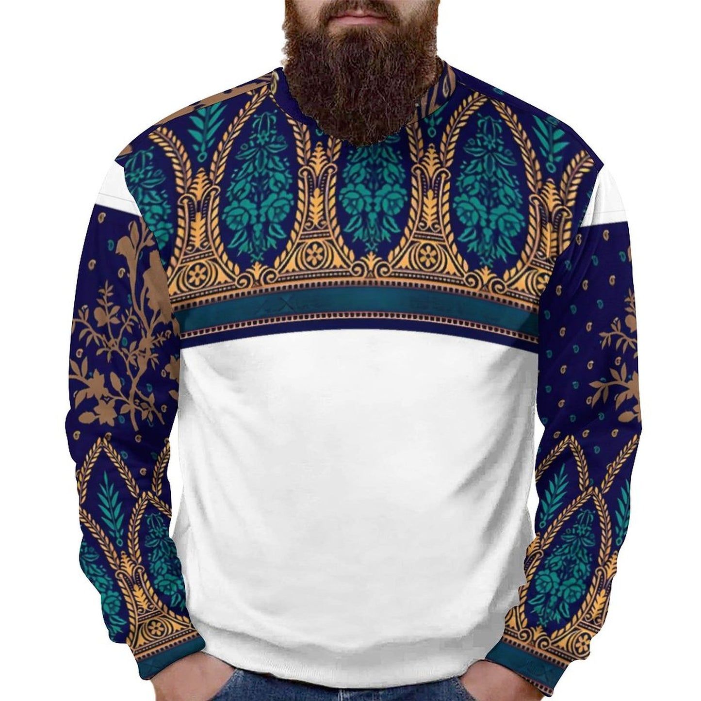250gsm Round Neck Men's Sweatshirt 4T35 (All-Over Printing)