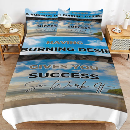 3-Piece Bedding Set-90"x90"/ 229x229cm (Dual-sided Printing)