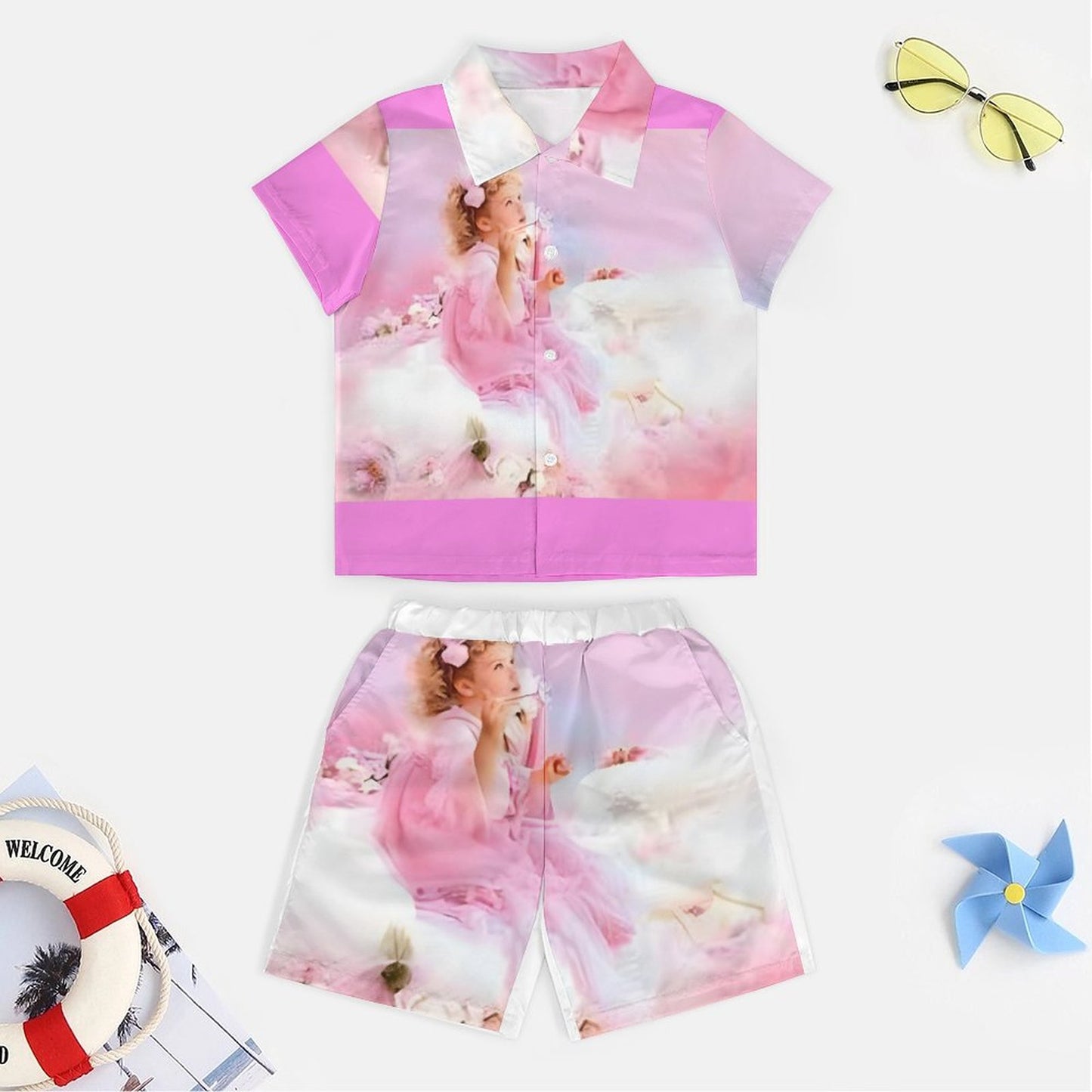 Children's Casual Beach Outfit A27TZ (All-Over Printing)