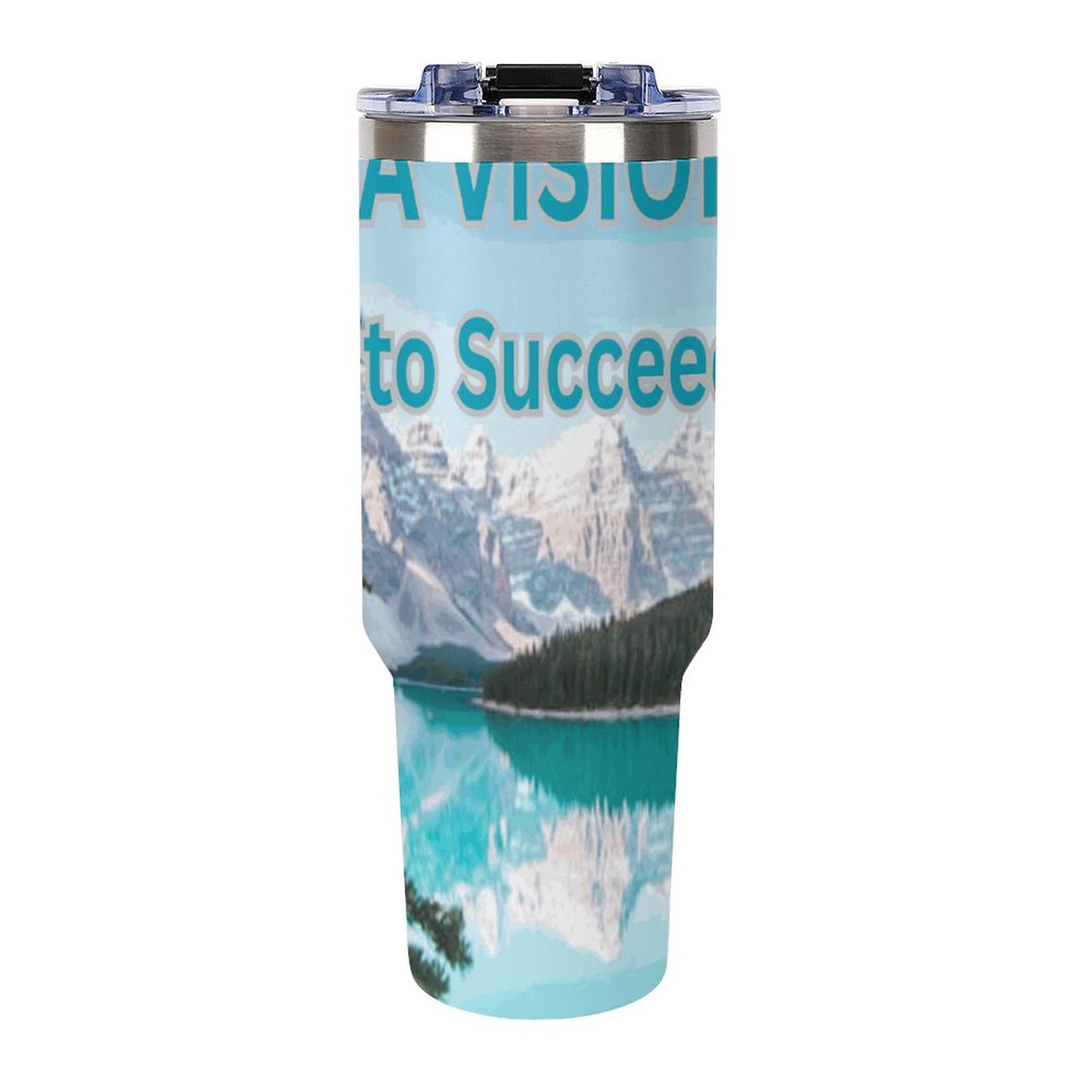 40oz Insulated Tumbler with Handle and Straw