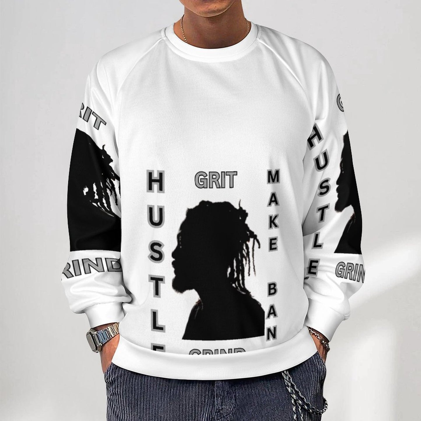 280gsm Men's Crewneck Sweatshirt Raglan A27H (All-Over Printing)