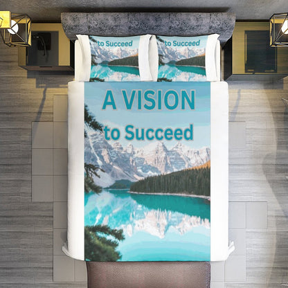3-Piece Bedding Set-90"x90"/ 229x229cm (Dual-sided Printing)