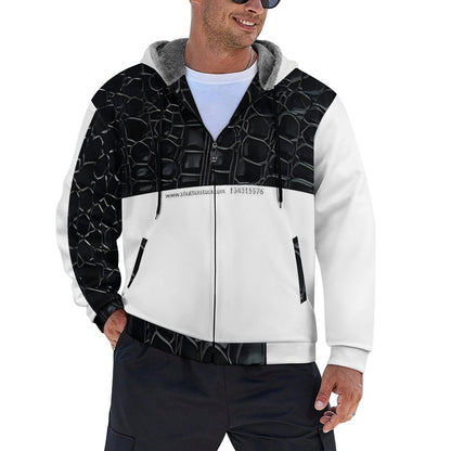 230gsm Full Zip up Hoodie with Plush Lining WZIP (All-Over Printing)