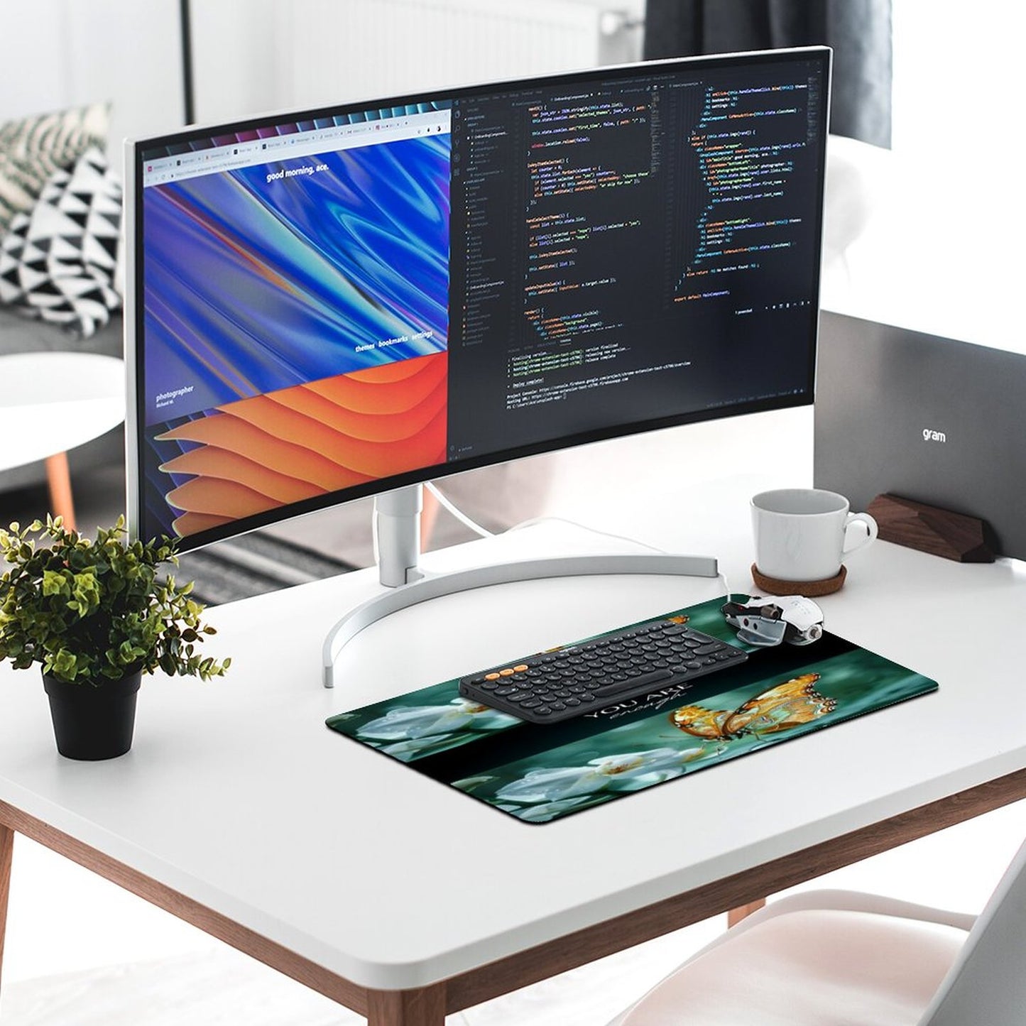 Large Desk Pad Protector without Stitched Edges-12''×24''/ 30x60cm-YOU ARE ENOUGH