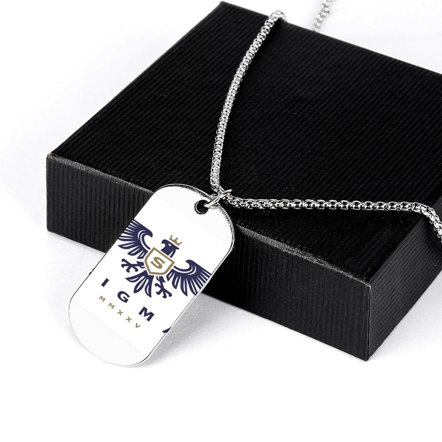 Memorial Necklace with Titanium Steel Square Pendant