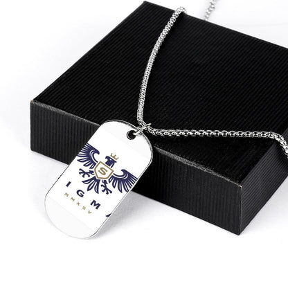 Memorial Necklace with Titanium Steel Square Pendant