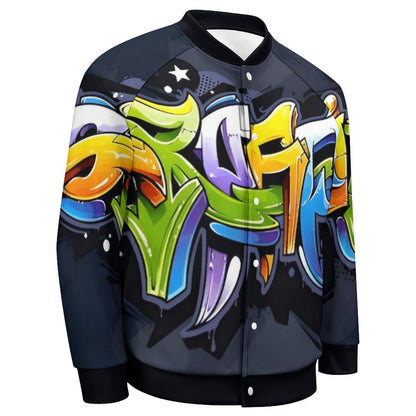 COLORFUL GRAFFITI Men's Baseball Jacket-*2XS-6XL