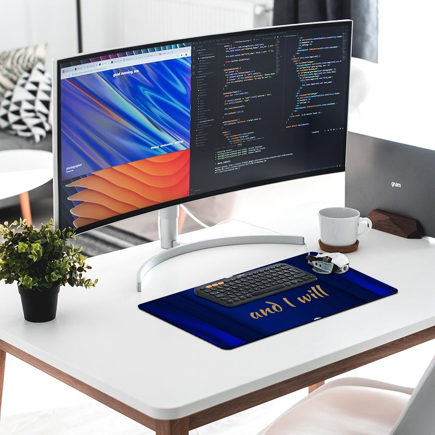 Large Desk Pad Protector with Stitched Edges-12x24 in/ 30x60cm