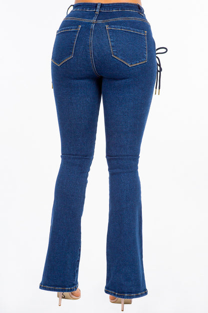American Bazi High Rise Lace Up Jeans-S/M/L