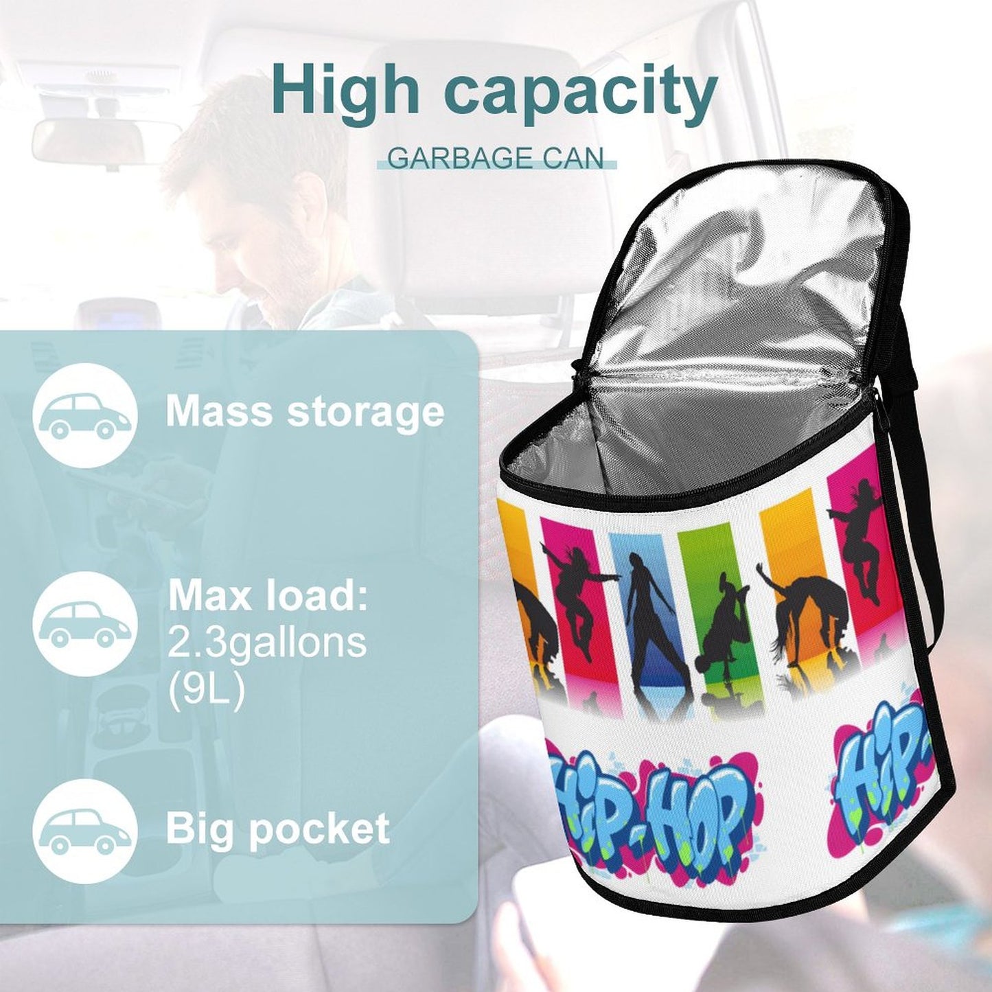 Collapsible Car Trash Bin