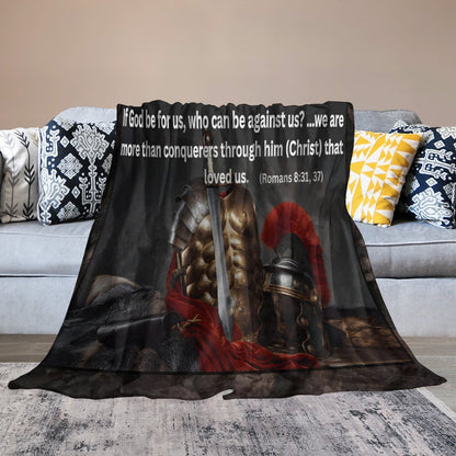 Flannel Blanket-70"x80" (Dual-sided Printing)-MORE THAN A CONQUERER