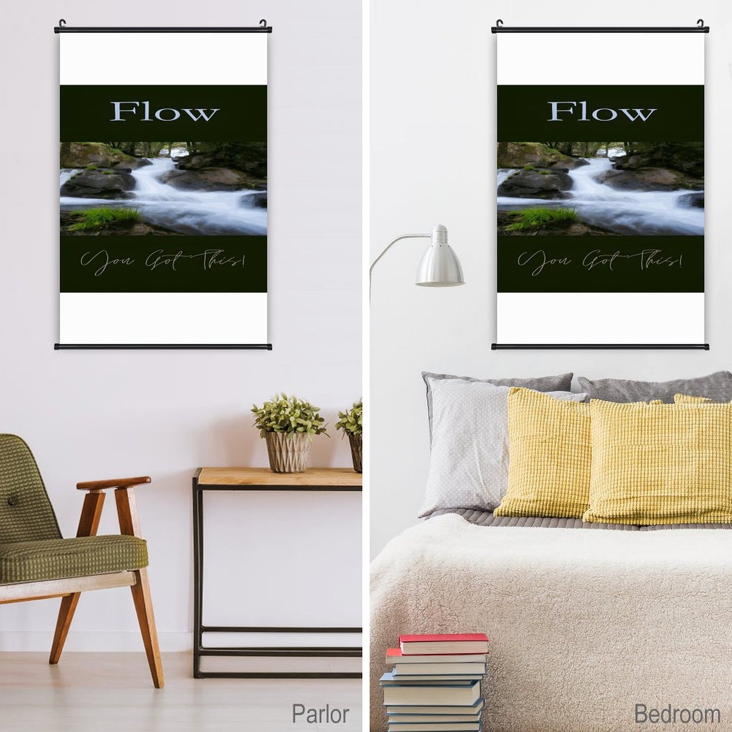 Canvas Hanging Poster with Scrolls-16"x24"/ 40x60cm