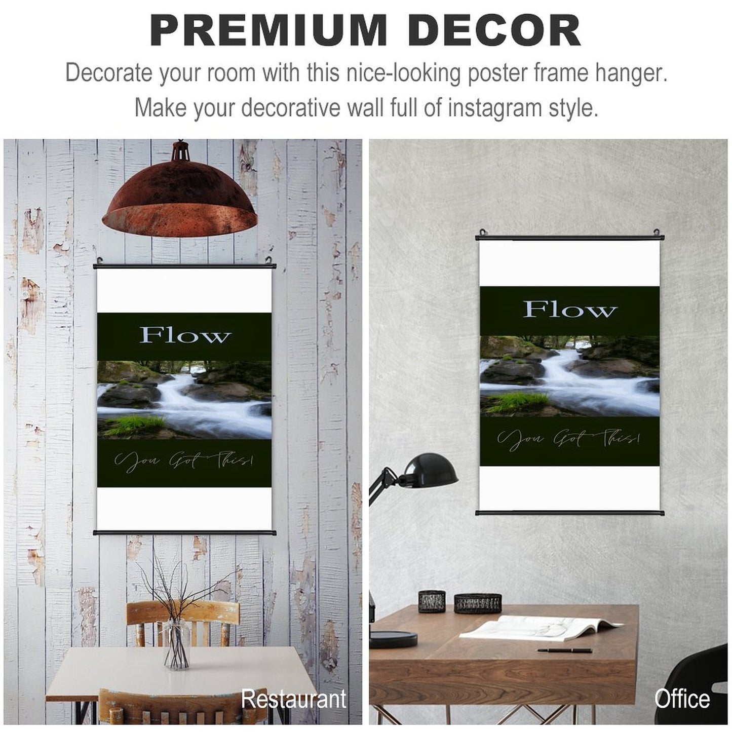 Canvas Hanging Poster with Scrolls-16"x24"/ 40x60cm