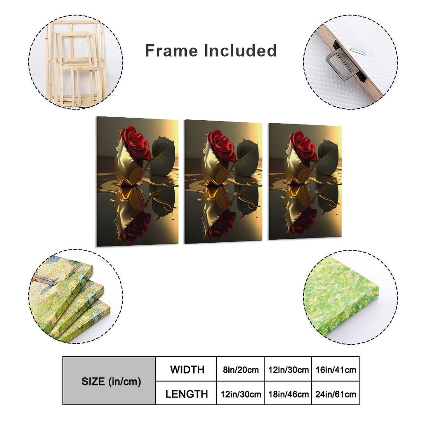 Vertical Framed Wall Art-2:3 Aspect Ratio(One-sided Printing)