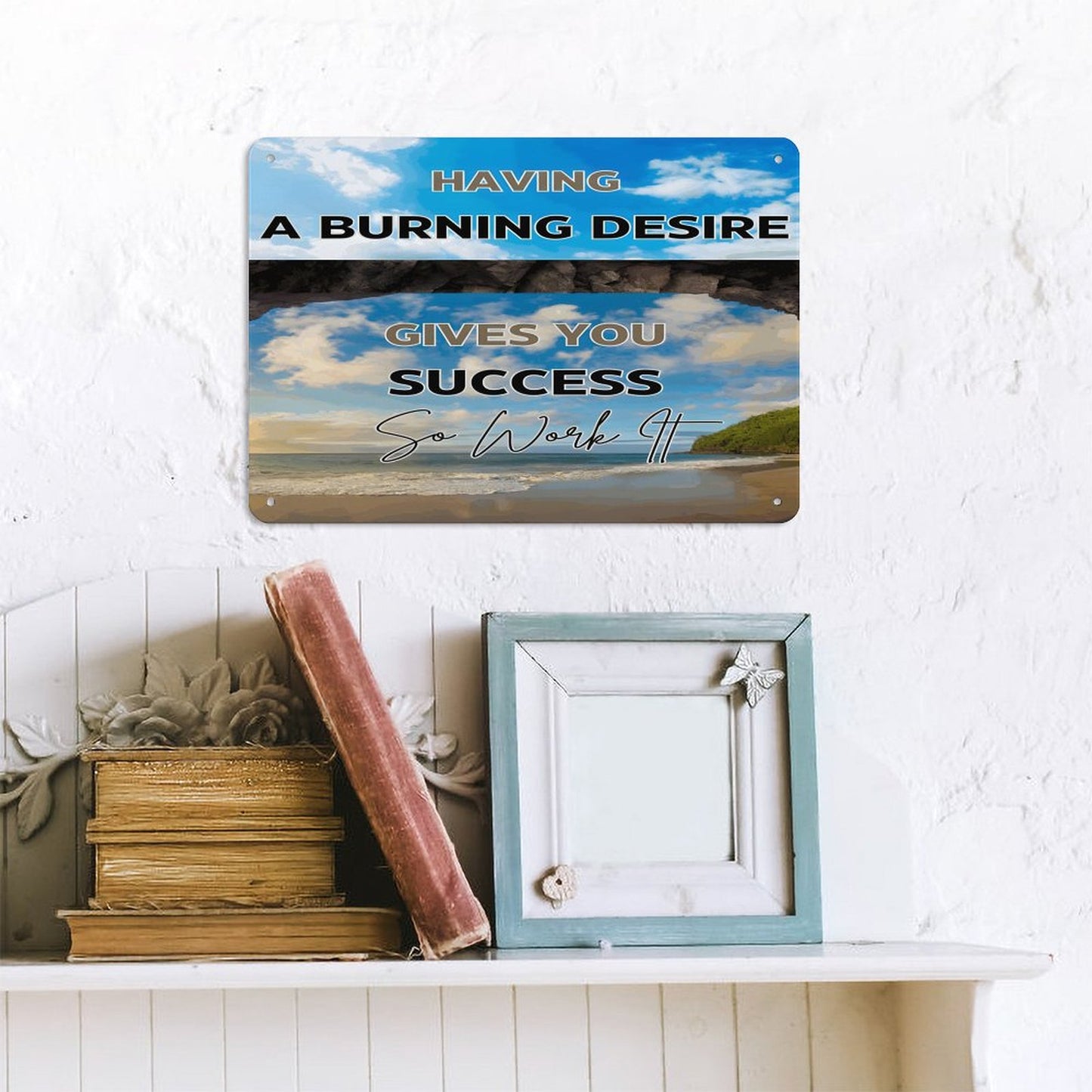 Horizontal Personalized Metal Wall Art Tin Sign-5.5"x7.9"/14x20cm