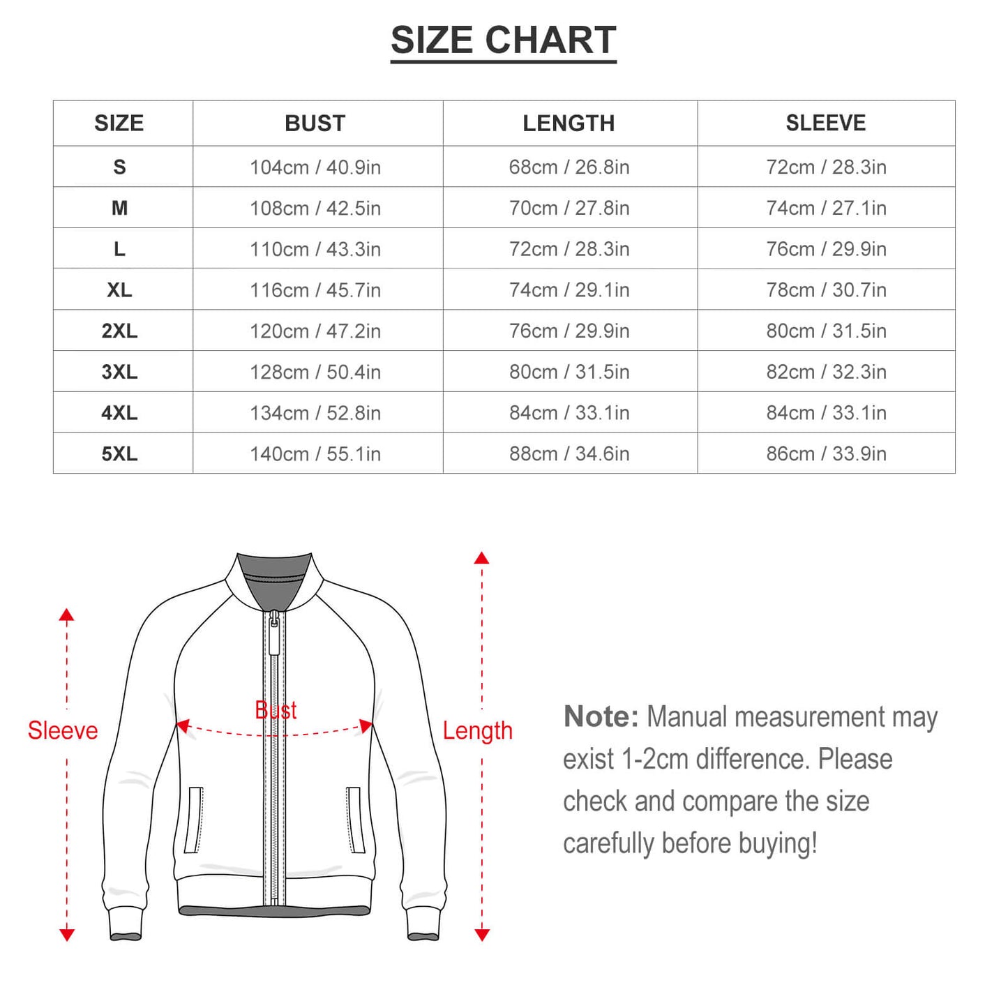 Raglan Zip-up Shirt WY10 (All-Over Printing)