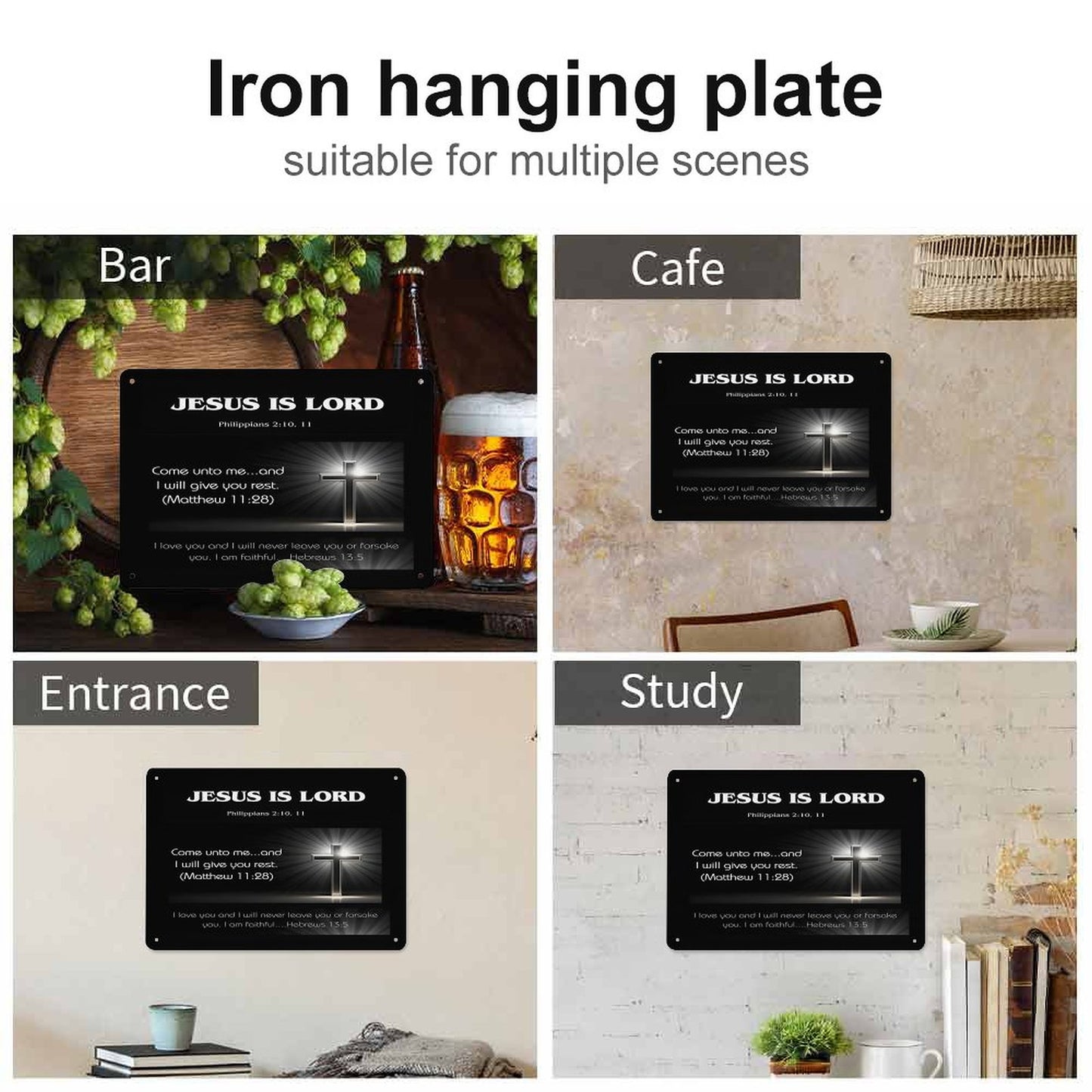 Horizontal Personalized Metal Wall Art Tin Sign-5.5"x7.9"/14x20cm