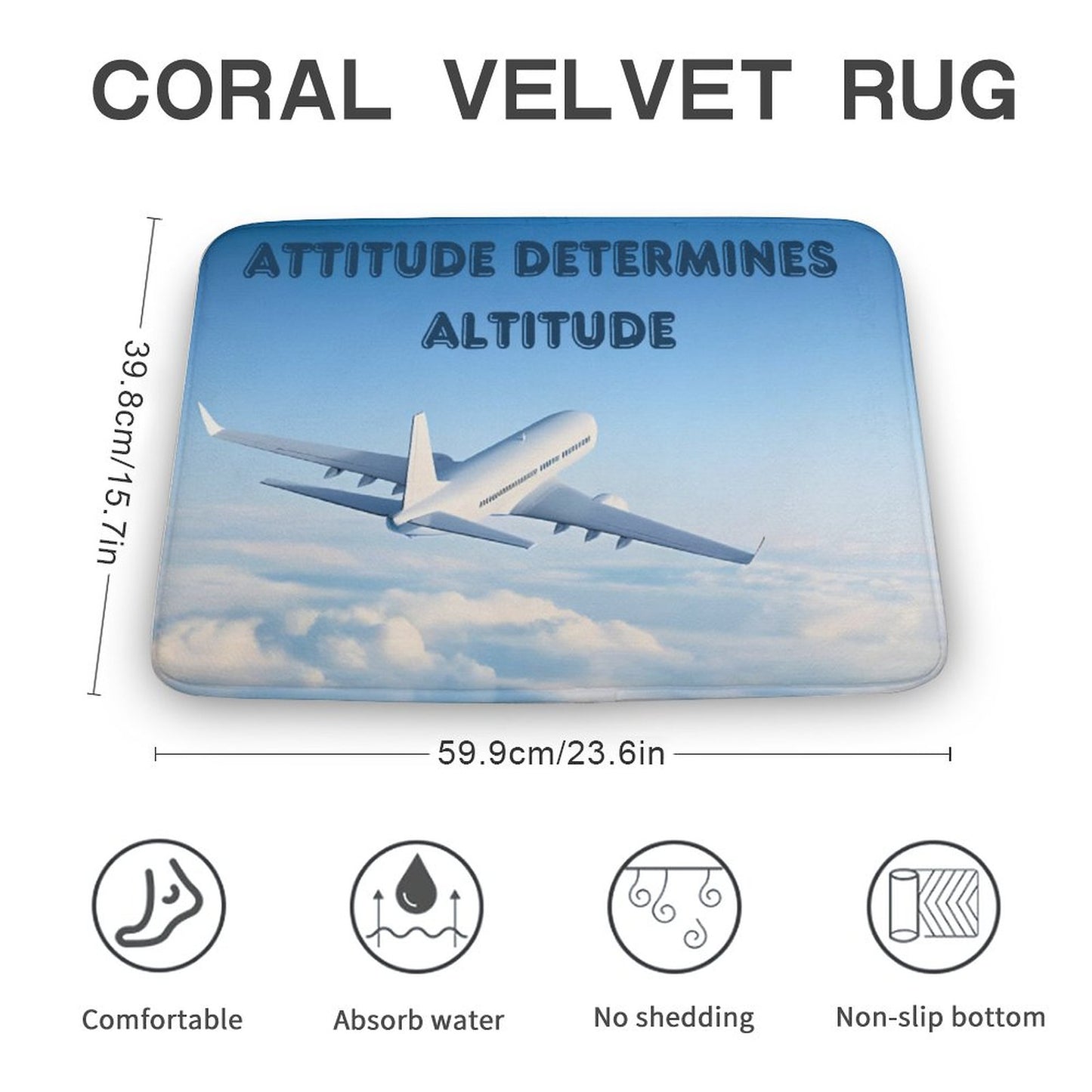 Coral Velvet Rug-15.7"x23.6"/ 40x60cm