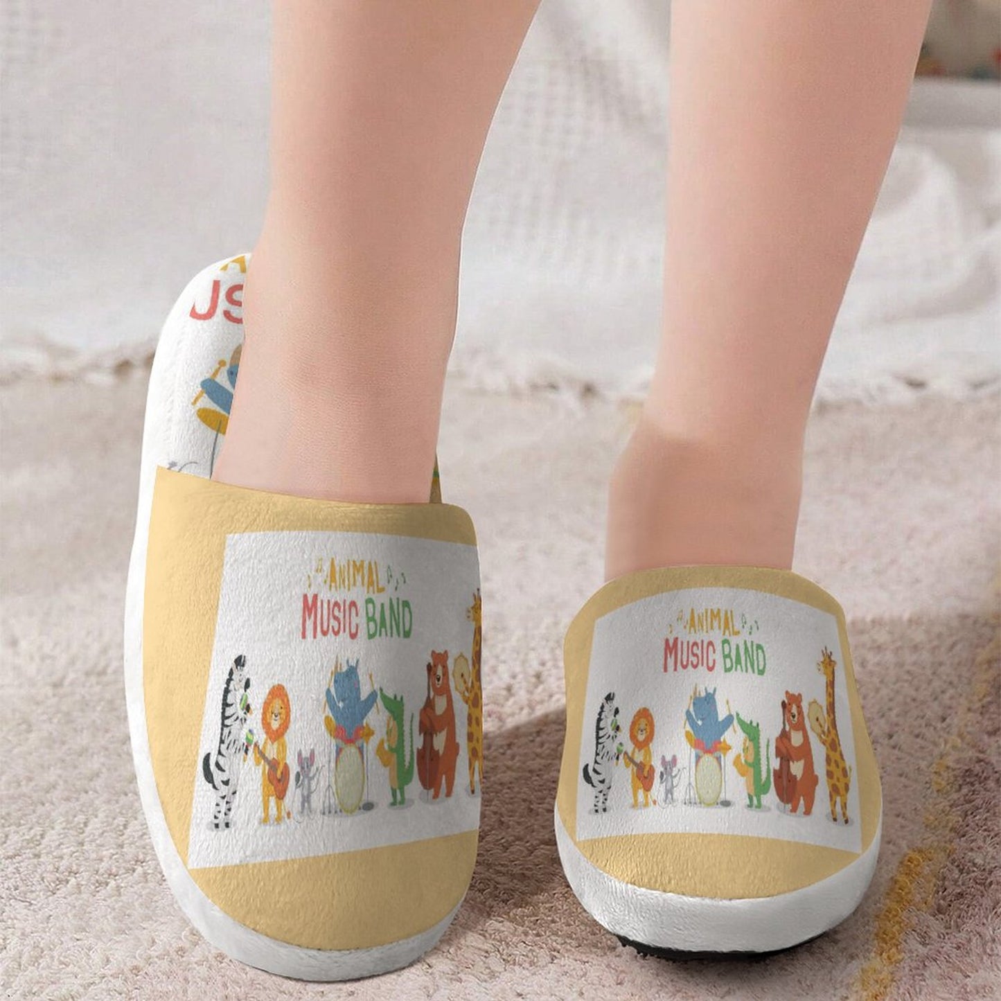 Flannel Children's Cotton Slippers (All-Over Printing)