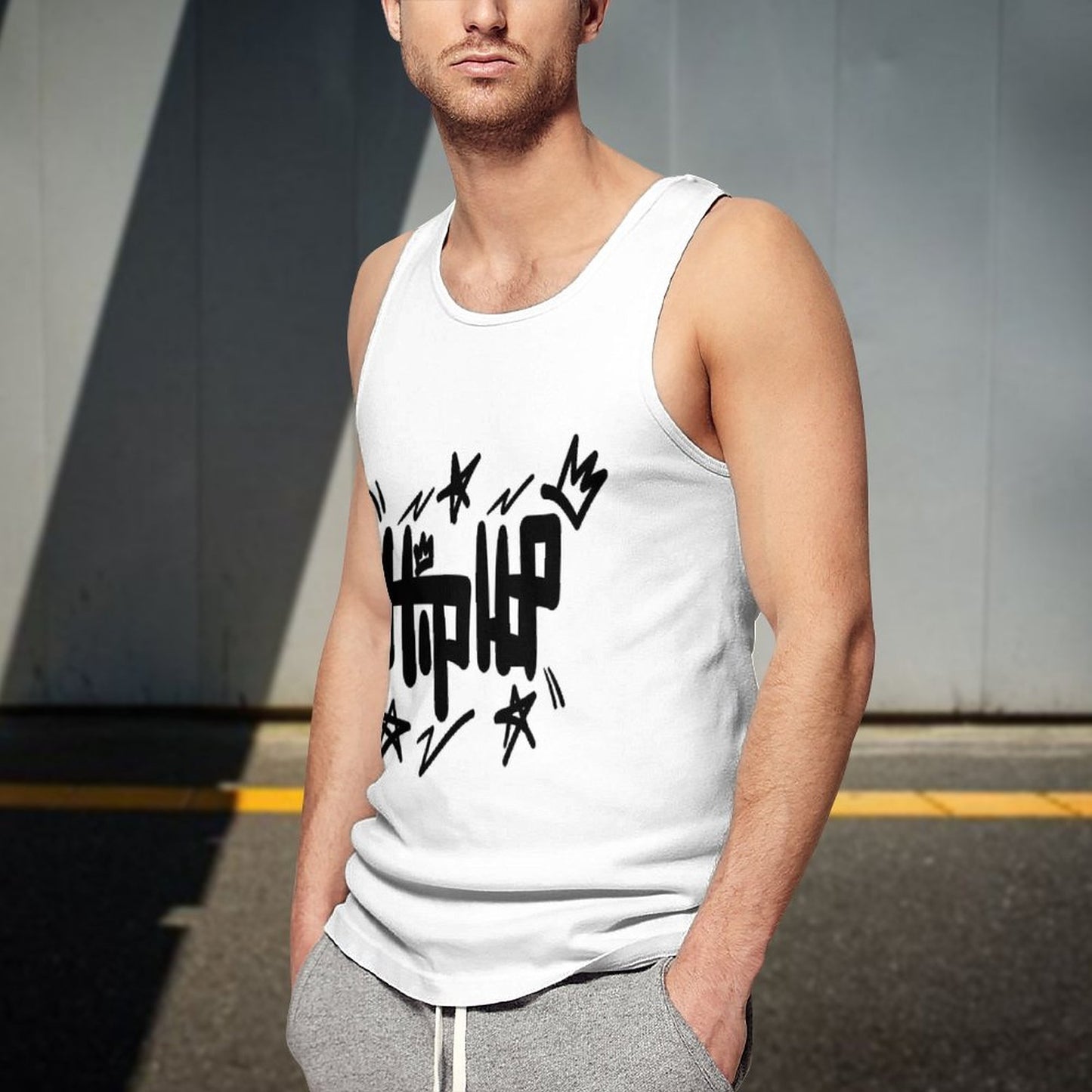 Men's Printed Vest BK (All-Over Printing)