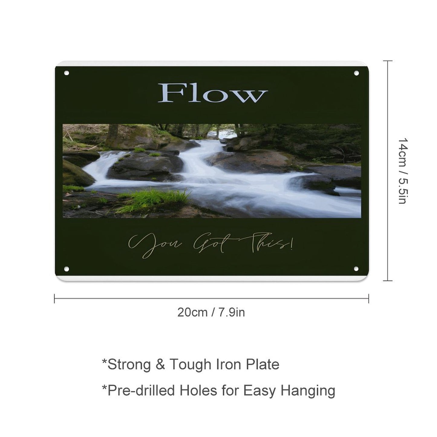 Horizontal Personalized Metal Wall Art Tin Sign-5.5"x7.9"/14x20cm