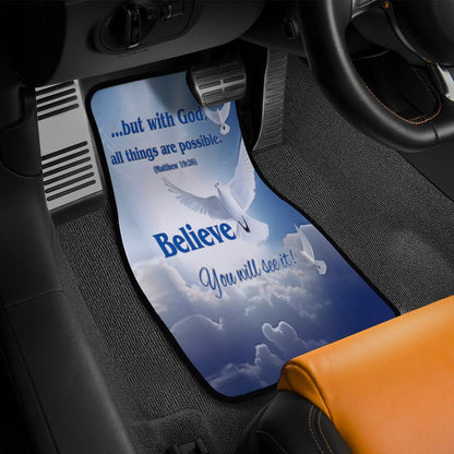 Car Mat Set of 4-BELIEVE