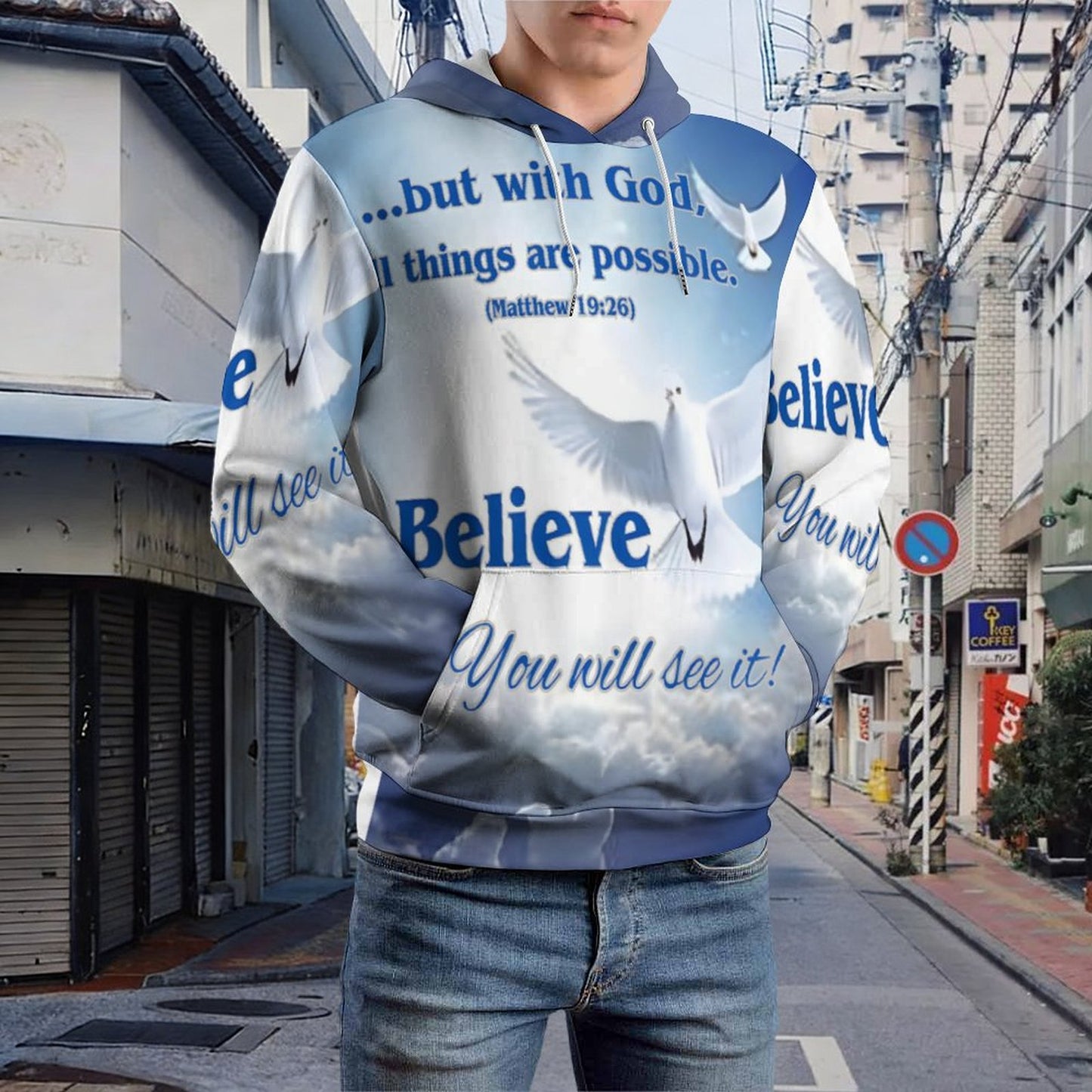 230gsm Printed Hoodie for Men (All-Over Printing)