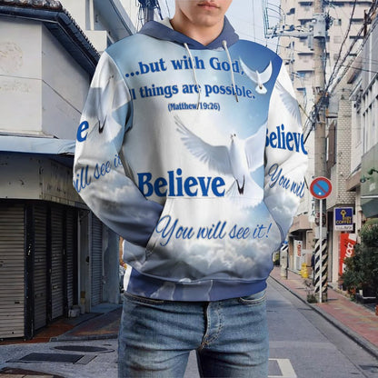 230gsm Printed Hoodie for Men (All-Over Printing)
