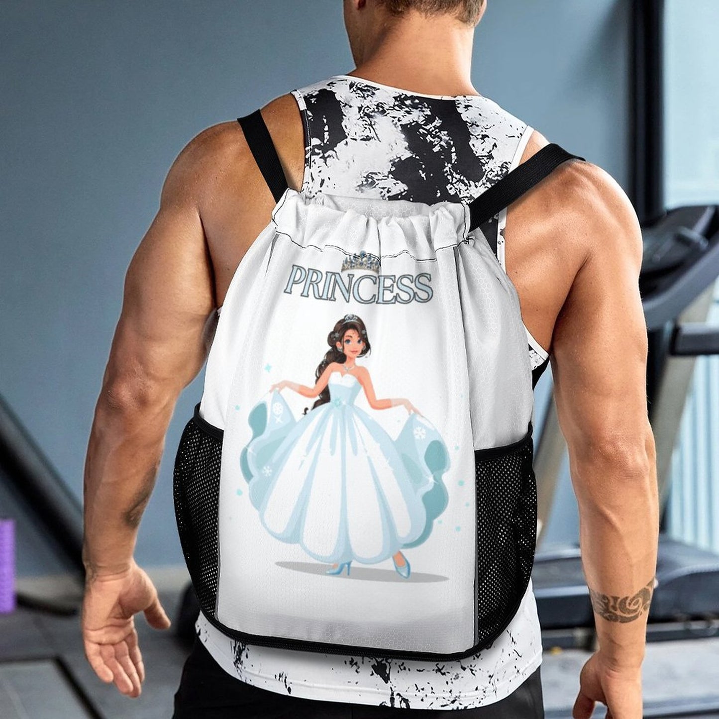 Waffle Cloth Drawstring Bag