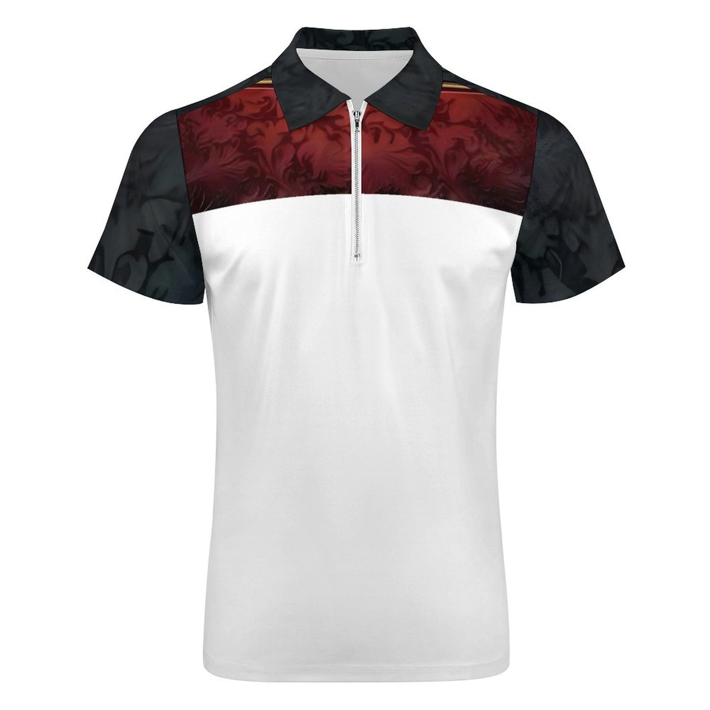 Men's Short Sleeve POLO Shirt with Zipper B470 (All-Over Printing)