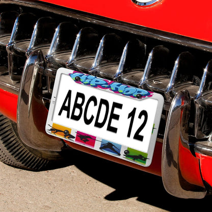 License Plate Frames with 4 Round Holes (1 Pair)