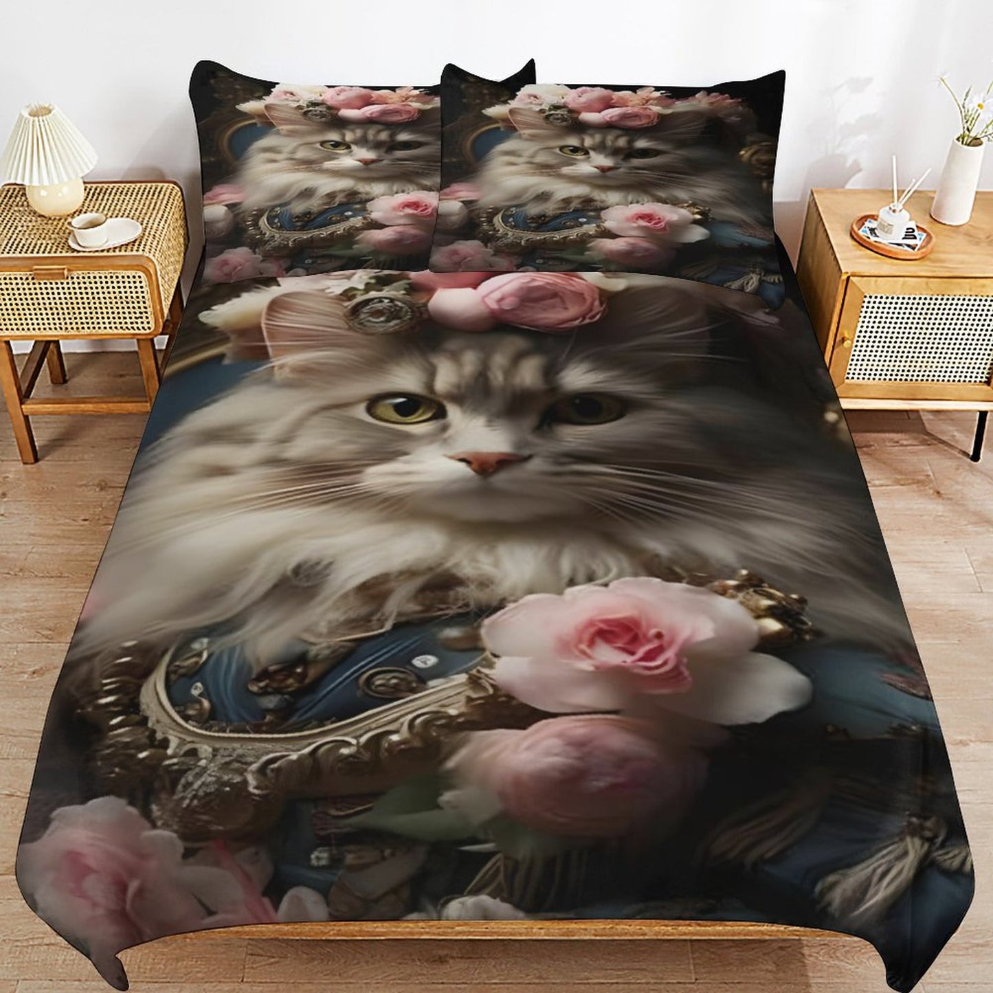 3-Piece Bedding Set-90"x90"/ 229x229cm (Dual-sided Printing)