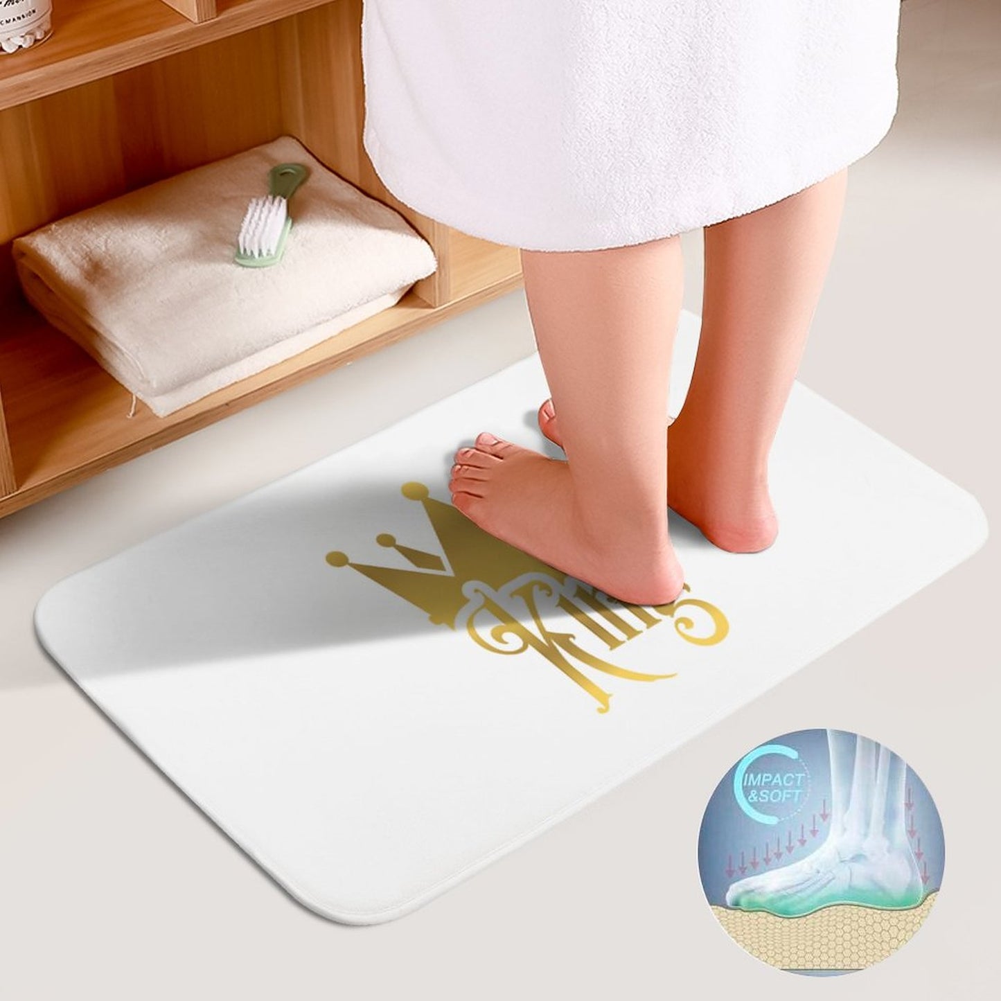Coral Velvet Restroom Rug Set of 3-15.7"x23.6"/ 40x60cm