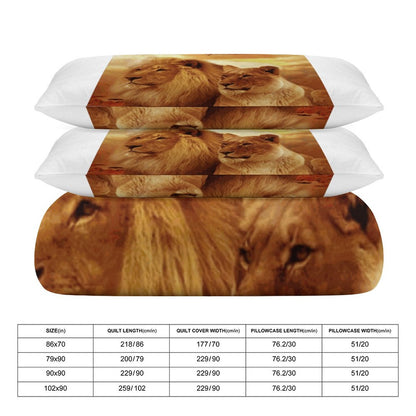 3-Piece Bedding Set-90"x90"/ 229x229cm (Dual-sided Printing)