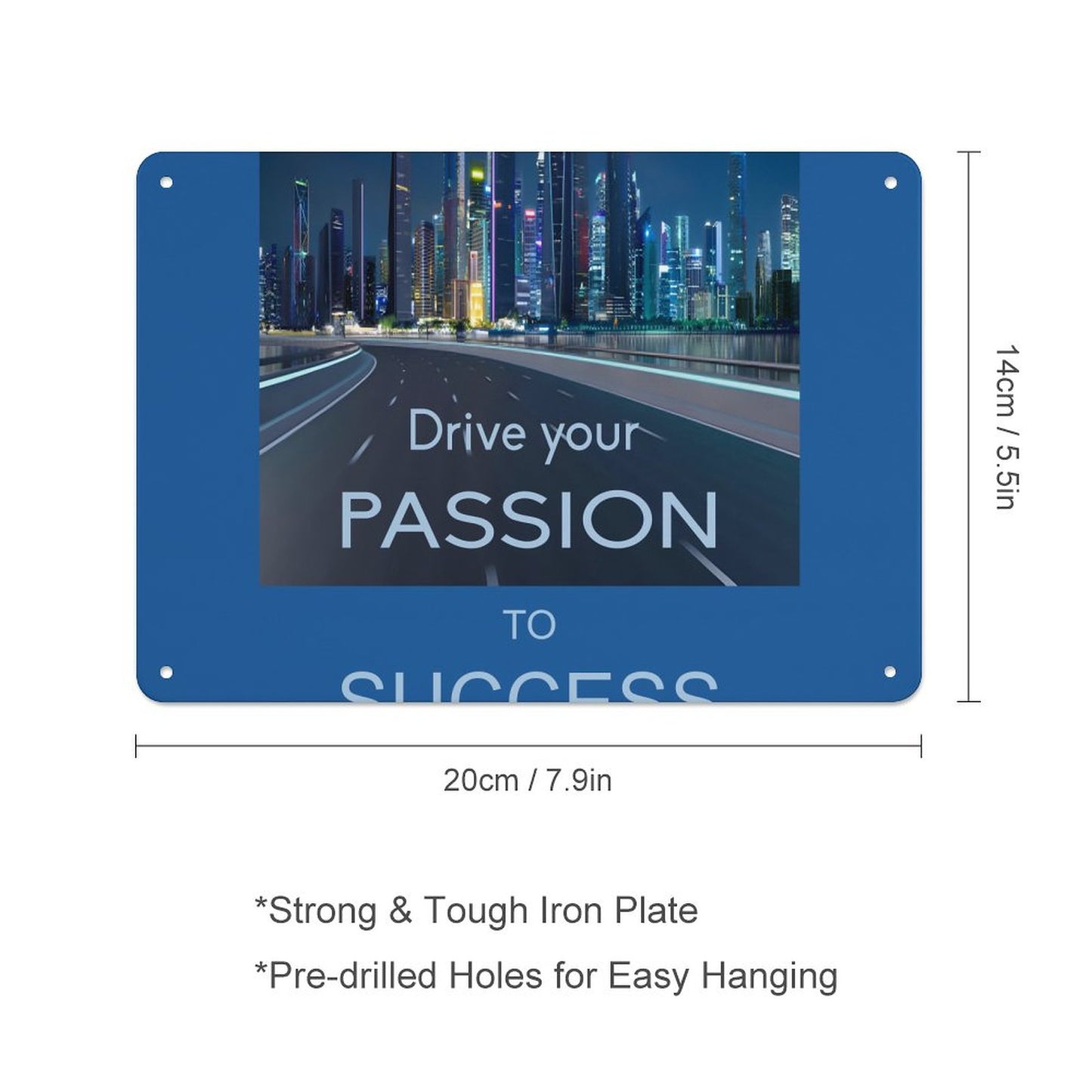 Horizontal Personalized Metal Wall Art Tin Sign-5.5"x7.9"/14x20cm