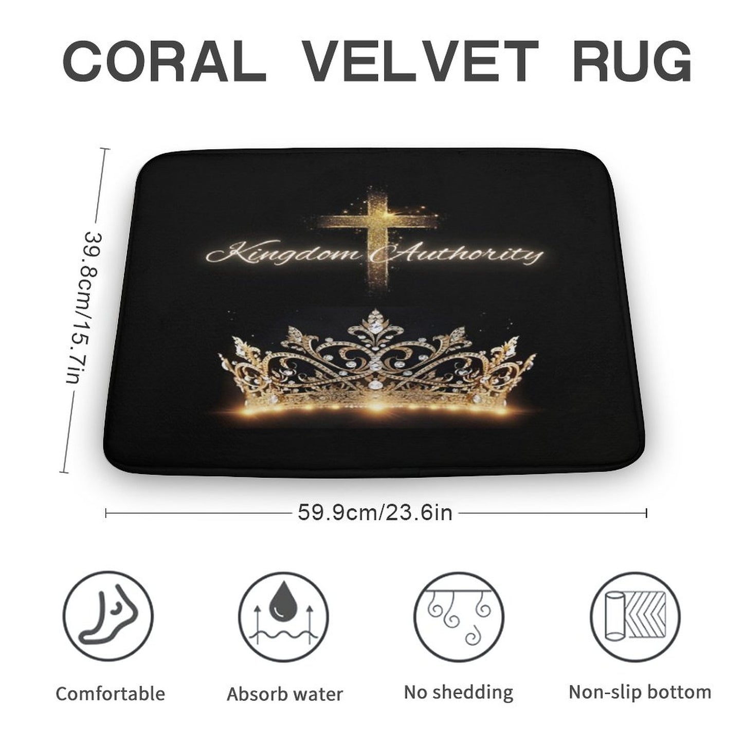 Coral Velvet Rug-15.7"x23.6"/ 40x60cm