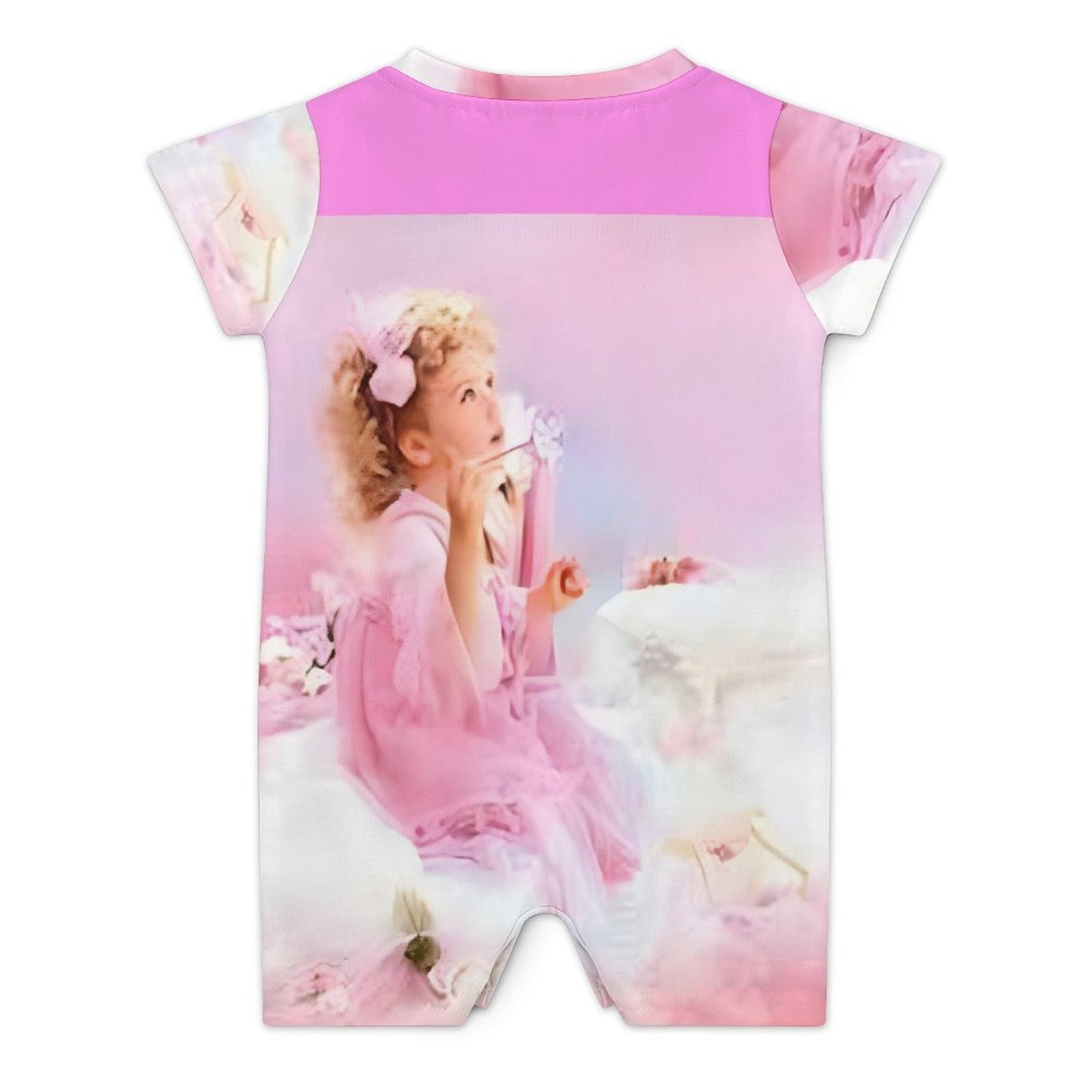 Short Sleeve Baby Bodysuit Romper PLR (All-Over Printing)