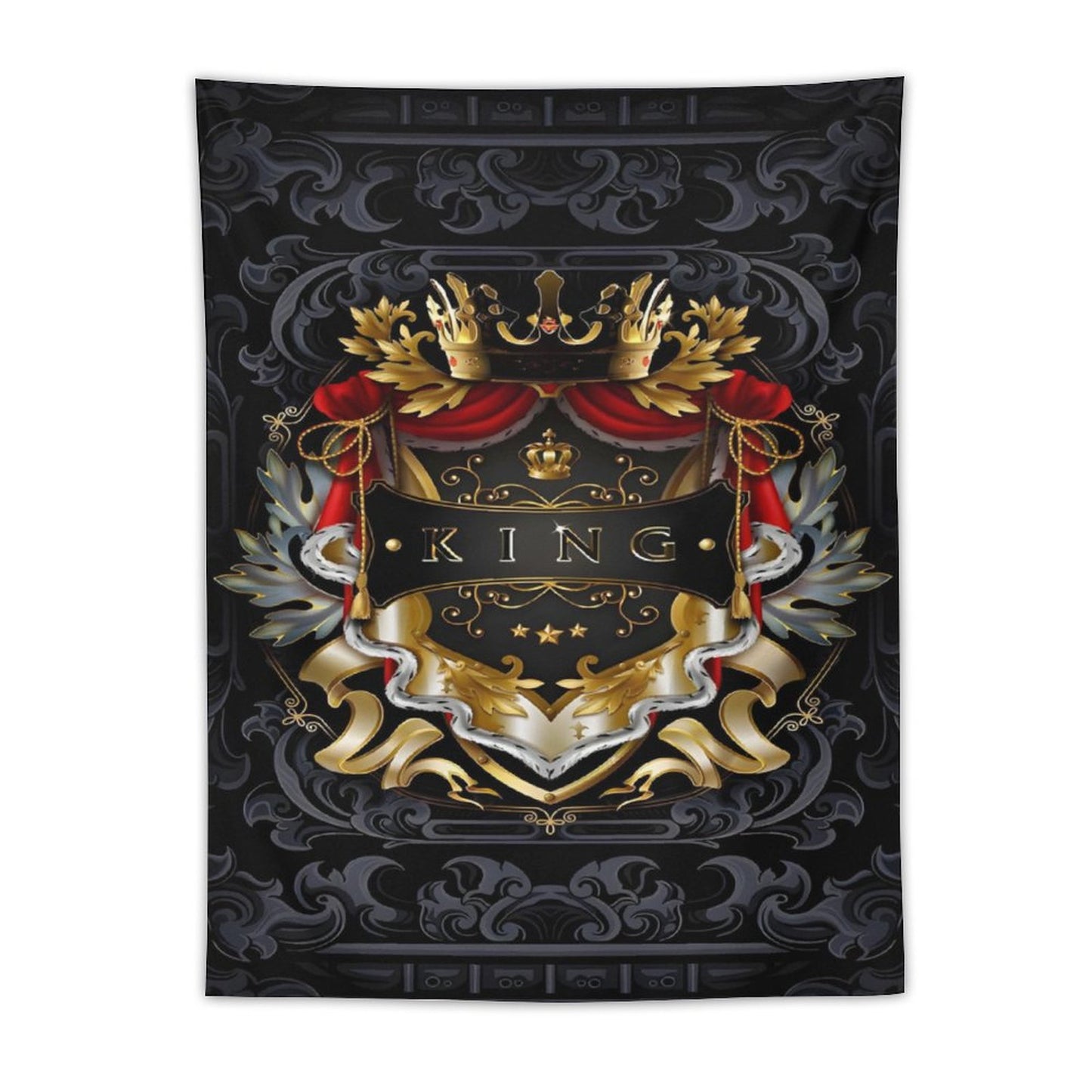 Wall Art with Vertical Tapestry