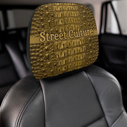 STREET CULTURE Alligator Car Headrest Covers-1 or 2 PCS