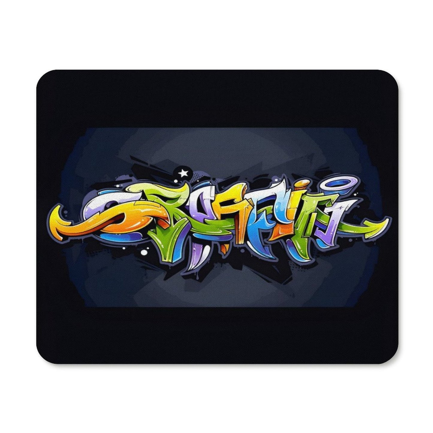 COLORFUL GRAFFITI Square Mouse Pad