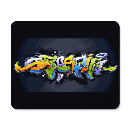 COLORFUL GRAFFITI Square Mouse Pad