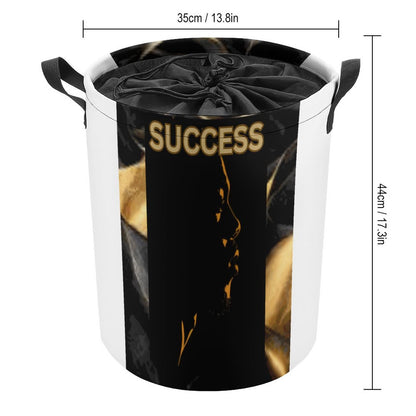 Drawstring collapsible Laundry Basket