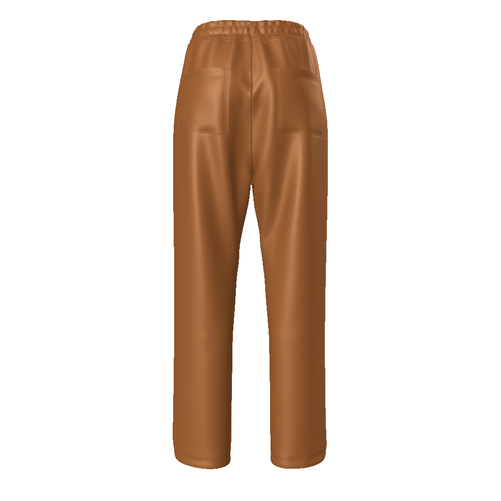 ORANGE PAISLEY---WHITE/BROWN/TAN Unisex Straight Leg Pants-SMALL-4XL